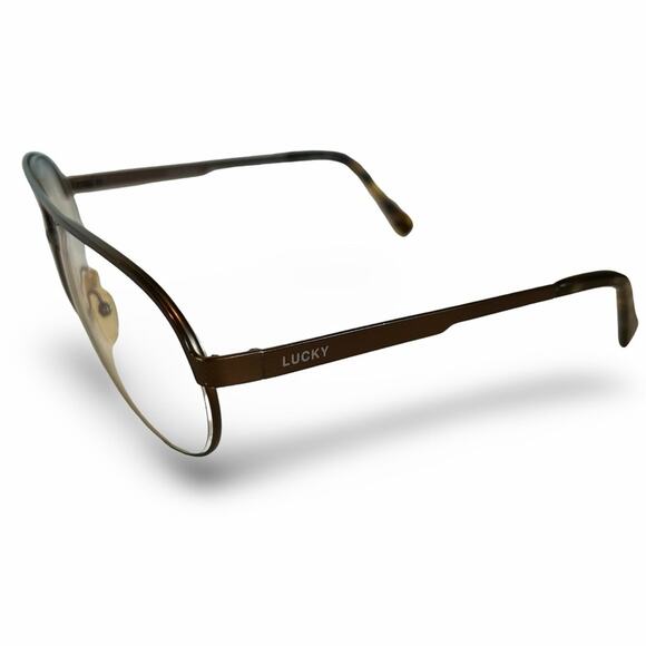 Lucky Brand Men's Riff Aviator Eyeglass Frames Classic Large Contemporary Metal - Picture 2 of 5